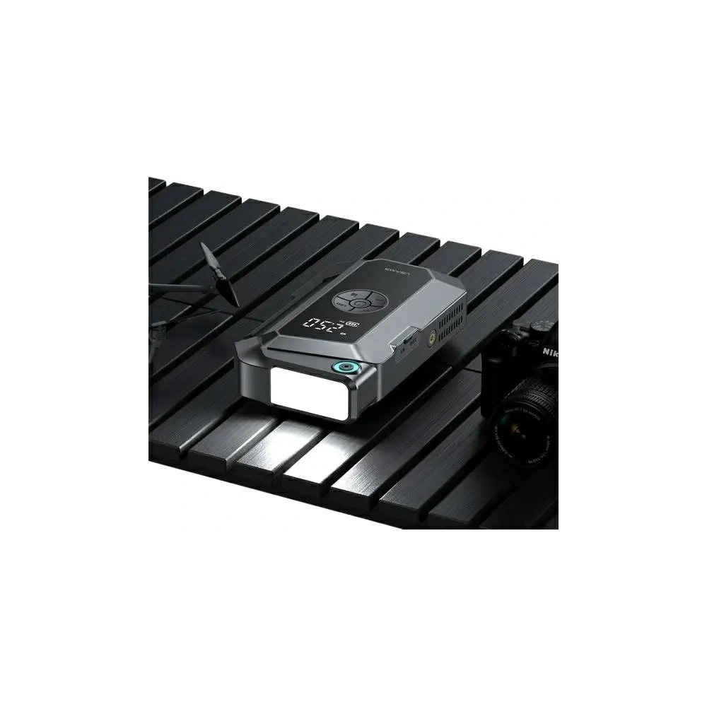 Wholesale USAMS ZB287 8000mAh Powerbank Jumpstarter + built-in flashlight black - USA1213 - {ean13} - Hurt
