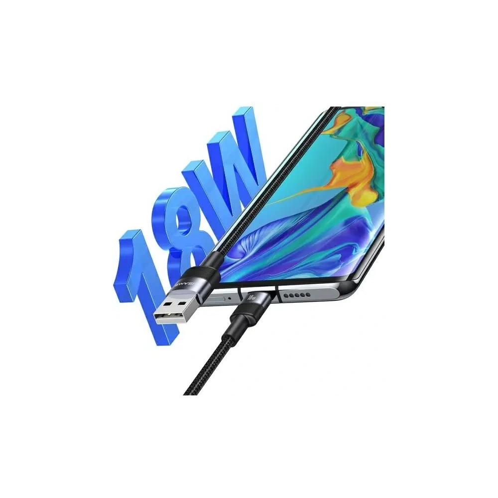 Hurtownia GSM - USAMS US-SJ718 kábel USB-A / USB-C 3A 1.2m Alumínium ötvözet adatkábel SY sorozat - USA1214 - {ean13} - Hurt