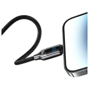 Wholesale USAMS US-SJ741 cable USB-C / Lightning 30W 1.2m Digital Display Zinc Alloy Fast Charging Data Cable HX Series - USA1216 - {ean13} - Hurt