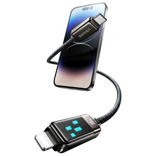 Kabel USAMS US-SJ743 USB-C / Lightning 30W 1.2m Zinc Alloy Fast Charging Data Cable Meteor Series