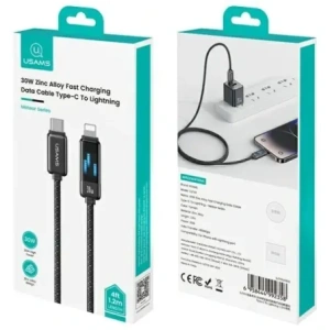 Wholesale USAMS US-SJ743 cable USB-C / Lightning 30W 1.2m Zinc Alloy Fast Charging Data Cable Meteor Series - USA1217 - {ean13} - Hurt