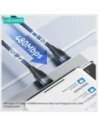Hurtownia GSM - Cablul USAMS US-SJ633 USB-C / USB-C 100W 2m din aliaj de aluminiu, pentru încărcare rapidă și transfer de date. - USA1220 - {ean13} - Hurt