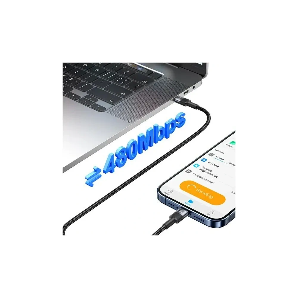 Hurtownia GSM - USAMS US-SJ724 Kabel USB-C / USB-C 60W 1.2m Aluminiumlegierung Datenkabel SY-Serie - USA1221 - {ean13} - Hurt