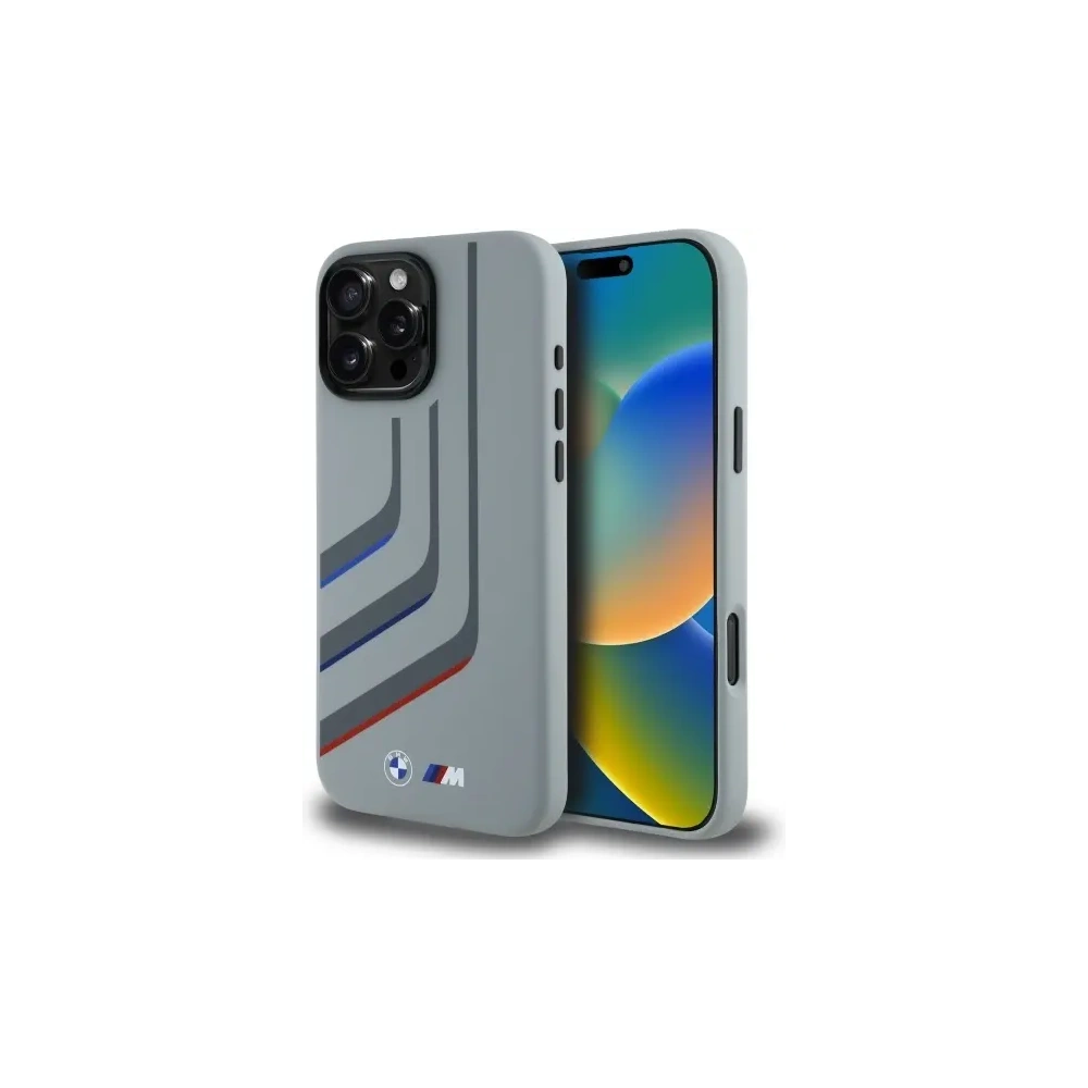 Hurtownia GSM - Etui BMW BMHMP16X23SLIG Apple iPhone 16 Pro Max hardcase Silicone Turning Lines MagSafe szary/grey - BMW802 - {ean13} - Hurt