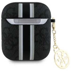 Hurtownia GSM - Etui Guess GUA2P4RPSK Apple AirPods 1/2 cover 4G Printed Stripes Charm czarny/black - GUE4232 - {ean13} - Hurt