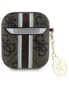 Hurtownia GSM - Etui Guess GUA2P4RPSW Apple AirPods 1/2 kryt 4G tištěné pruhy charm hnědá/brown - GUE4233 - {ean13} - Hurt