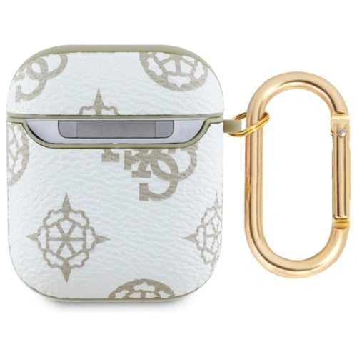 Etui Guess GUA2PG4GPH Apple AirPods 1/2 cover 4G Hook biały/white