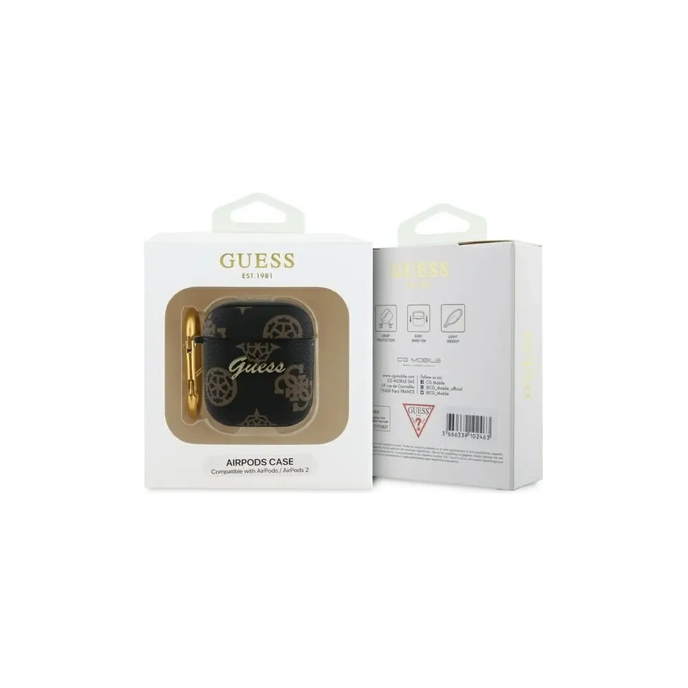 Wholesale Guess GUA2PG4GPK Apple AirPods 1/2 cover 4G Hook black - GUE4235 - {ean13} - Hurt