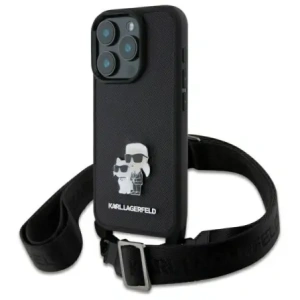 Hurtownia GSM - Etui Karl Lagerfeld KLHCP16LSAKCPBK Apple iPhone 16 Pro hardcase Saffiano Karl&Choupette Metal Pin CBDY Strap černý/black - KLD21855 - {ean13} - Hurt