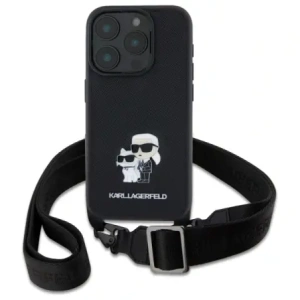 Hurtownia GSM - Etui Karl Lagerfeld KLHCP16LSAKCPBK Apple iPhone 16 Pro hardcase Saffiano Karl&Choupette Metal Pin CBDY Strap černý/black - KLD21855 - {ean13} - Hurt