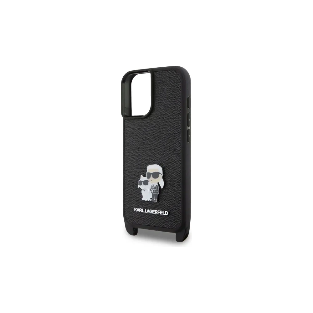 Wholesale Karl Lagerfeld KLHCP16SSAKCPBK Apple iPhone 16 hardcase Saffiano Karl&Choupette Metal Pin CBDY Strap black - KLD21856 - {ean13} - Hurt