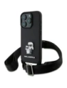 Etui Karl Lagerfeld KLHCP16XSAKCPBK Apple iPhone 16 Pro Max hardcase Saffiano Karl&Choupette Metal Pin CBDY Strap czarny/black