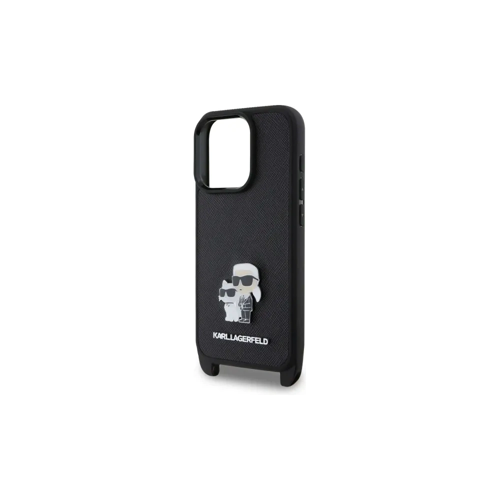 Hurtownia GSM - Karl Lagerfeld KLHCP16XSAKCPBK Apple iPhone 16 Pro Max Hardcase Saffiano Karl&Choupette Metal Pin CBDY Strap schwarz - KLD21857 - {ean13} - Hurt
