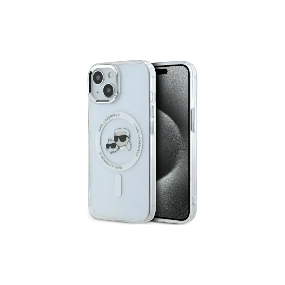 Hurtownia GSM - Karl Lagerfeld KLHMP14SHLSKCH Apple iPhone 14 hardcase IML Metal Karl&Choupette Head MagSafe alb - KLD21858 - {ean13} - Hurt