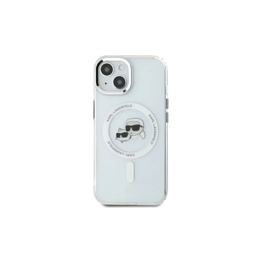 Hurtownia GSM - Karl Lagerfeld KLHMP14SHLSKCH Apple iPhone 14 hardcase IML Metal Karl&Choupette Head MagSafe alb - KLD21858 - {ean13} - Hurt