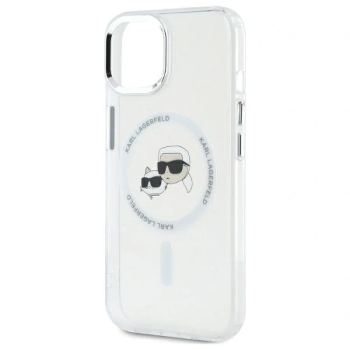 Etui Karl Lagerfeld KLHMP14SHLSKCH Apple iPhone 14 hardcase IML Metal Karl&Choupette Head MagSafe biały/white
