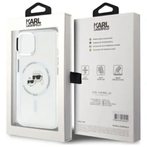 Hurtownia GSM - Karl Lagerfeld KLHMP14SHLSKCH Apple iPhone 14 Hartschale IML Metall Karl&Choupette Kopf MagSafe weiß - KLD21858 - {ean13} - Hurt