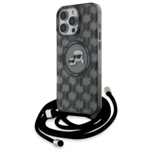 Hurtownia GSM - Etui Karl Lagerfeld KLHMP16LHCKCKLCK Apple iPhone 16 Pro hardcase IML Crossbody Monogram Karl & Choupette Head MagSafe černý/black - KLD21859 - {ean13} - Hurt