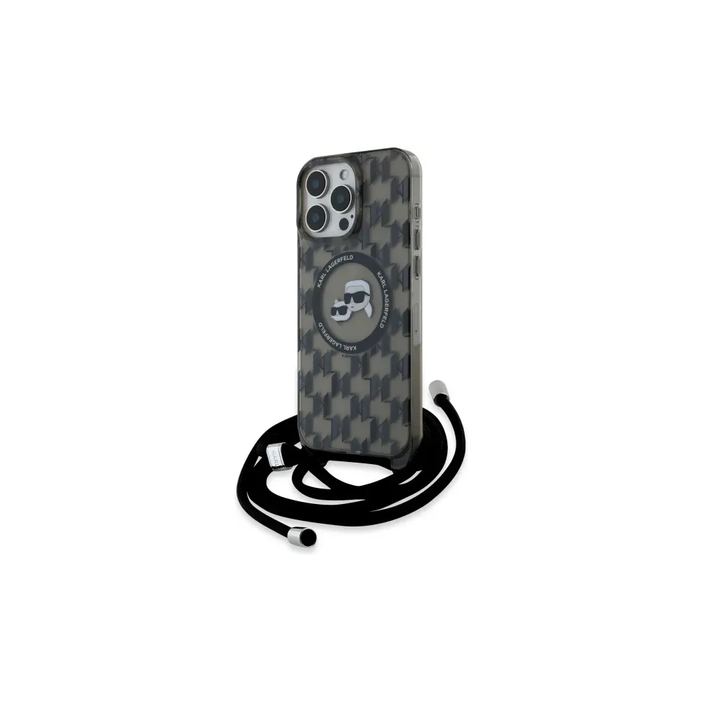 Hurtownia GSM - Etui Karl Lagerfeld KLHMP16LHCKCKLCK Apple iPhone 16 Pro hardcase IML Crossbody Monogram Karl & Choupette Head MagSafe czarny/black - KLD21859 - {ean13} - Hurt