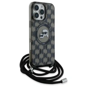 Hurtownia GSM - Etui Karl Lagerfeld KLHMP16LHCKCKLCK Apple iPhone 16 Pro hardcase IML Crossbody Monogram Karl & Choupette Head MagSafe černý/black - KLD21859 - {ean13} - Hurt