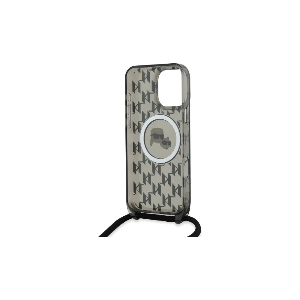 Hurtownia GSM - Etui Karl Lagerfeld KLHMP16LHCKCKLCK Apple iPhone 16 Pro hardcase IML Crossbody Monogram Karl & Choupette Head MagSafe czarny/black - KLD21859 - {ean13} - Hurt
