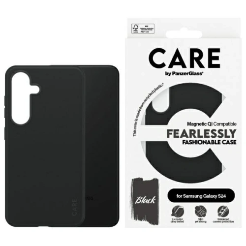 Etui CARE by PanzerGlass Fashion QI Case Samsung Galaxy S24 czarny/black