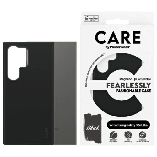 Etui CARE by PanzerGlass Fashion QI Case Samsung Galaxy S24 Ultra czarny/black