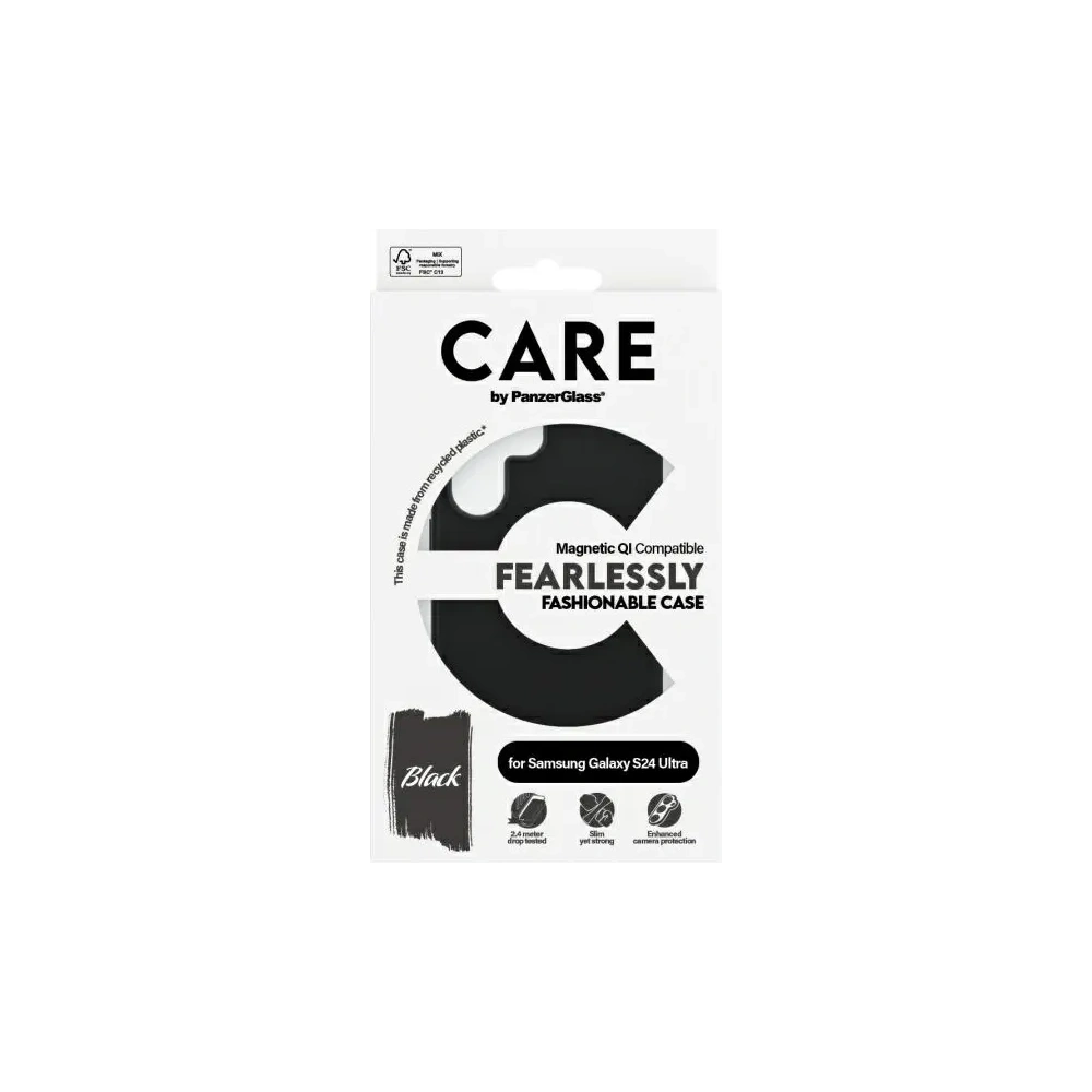 Hurtownia GSM - CARE de PanzerGlass Fashion QI Case Samsung Galaxy S24 Ultra negru - PZG737 - {ean13} - Hurt