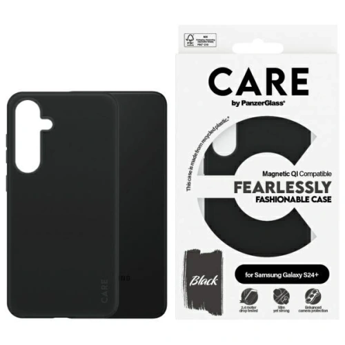 Etui CARE by PanzerGlass Fashion QI Case Samsung Galaxy S24+ Plus czarny/black