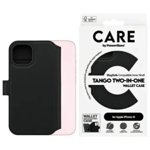 Hurtownia GSM - Etui CARE od PanzerGlass Funkce Tango 2in1 Peněženka Apple iPhone 15 MagSafe černý/black - PZG740 - {ean13} - Hurt