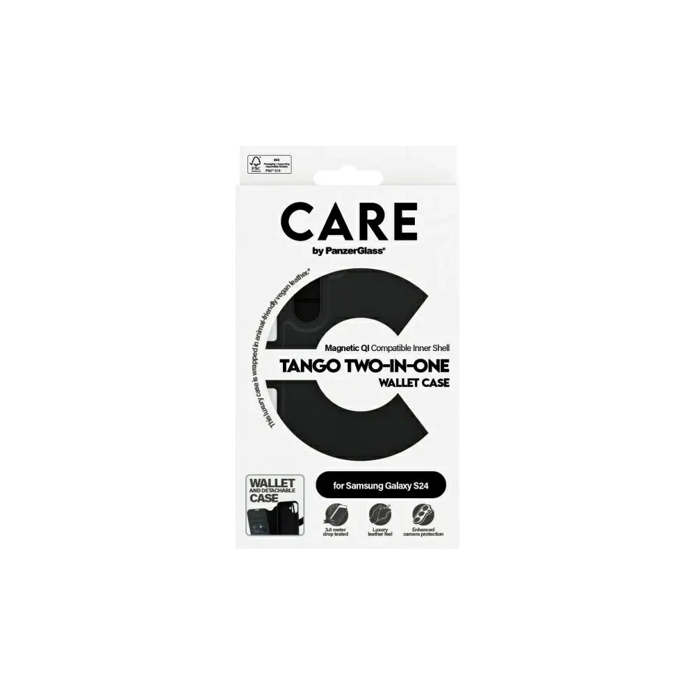 Hurtownia GSM - Etui CARE by PanzerGlass Feature Tango 2in1 Wallet Samsung Galaxy S24 czarny/black - PZG741 - {ean13} - Hurt