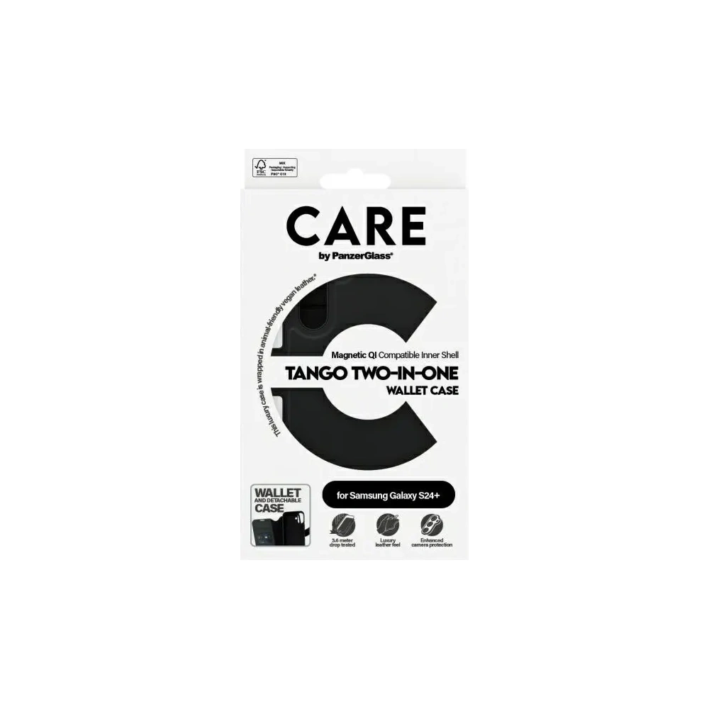 Hurtownia GSM - Etui CARE by PanzerGlass Feature Tango 2in1 Wallet Samsung Galaxy S24+ Plus czarny/black - PZG743 - {ean13} - Hurt