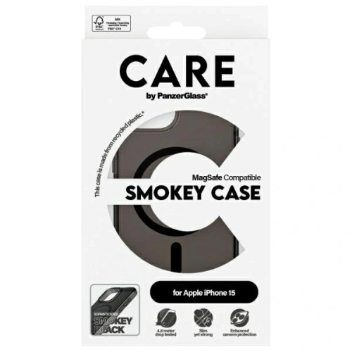 Etui CARE by PanzerGlass Flagship Case Apple iPhone 15 MagSafe dymny/smokey