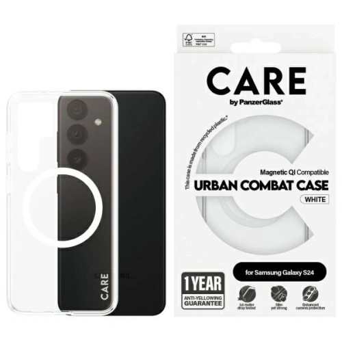 Etui CARE by PanzerGlass Flagship QI Case Samsung Galaxy S24 przezroczysty/transparent