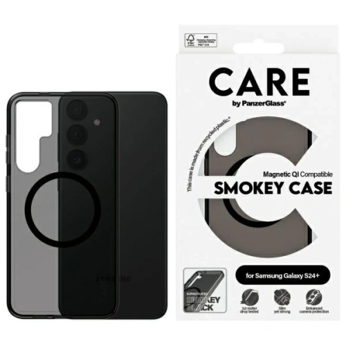 Etui CARE by PanzerGlass Flagship QI Case Samsung Galaxy S24+ Plus dymny/smoke