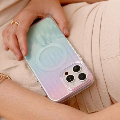 Etui UNIQ Coehl Linear Apple iPhone 16 Magnetic Charging opal/iridescent