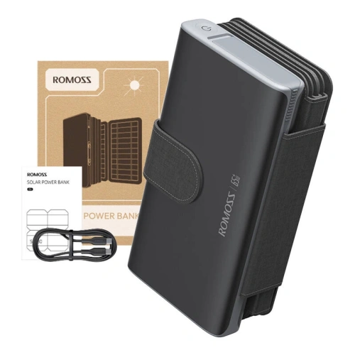 Powerbank solarny ROMOSS SPB30 30000mAh 65W (czarny)