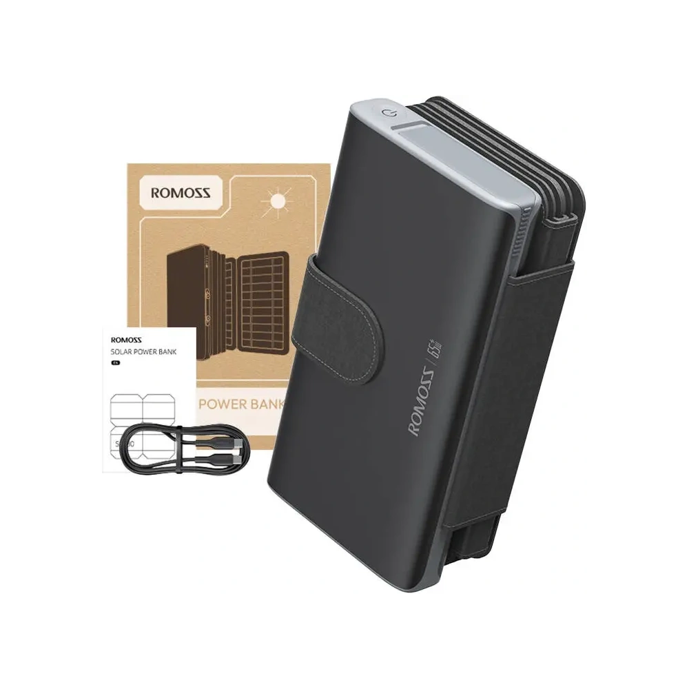 Hurtownia GSM - Romoss SPB30 Napelem Powerbank 30000mAh 65W (fekete) - ROM58 - {ean13} - Hurt