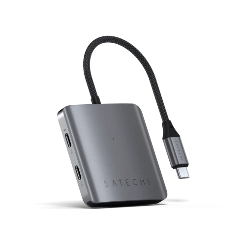 HUB Satechi 4-in-1 USB-C Adapter PD USB-C / 3xUSB-C 10Gbps, 1xUSB-C 100W PD space gray