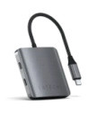 Hurtownia GSM - HUB Satechi 4-in-1 USB-C adaptér PD USB-C / 3xUSB-C 10Gbps, 1xUSB-C 100W PD vesmírně šedá - STH4CPDM - {ean13} - Hurt