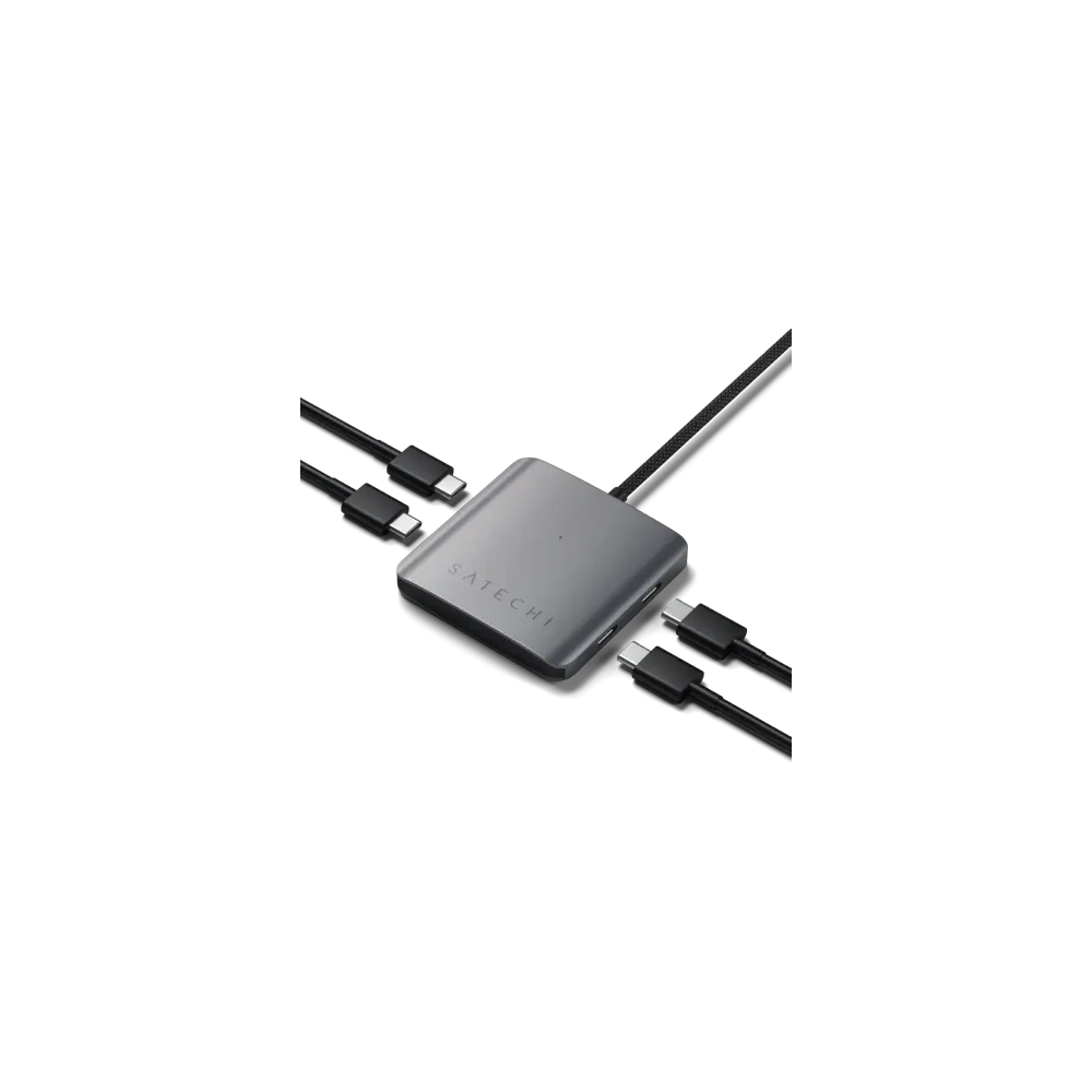 Hurtownia GSM - HUB Satechi 4-in-1 USB-C adaptér PD USB-C / 3xUSB-C 10Gbps, 1xUSB-C 100W PD vesmírně šedá - STH4CPDM - {ean13} - Hurt