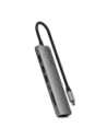 Satechi adaptor HUB USB-C Slim Multiport 7-in-1 cu Ethernet USB-C / 2xUSB-A, USB-C PD, HDMI 4K, cititor de carduri, Ethernet gri spațial
