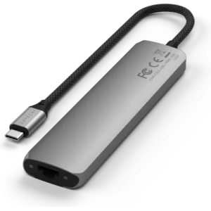 Hurtownia GSM - HUB Satechi 7-in-1 USB-C Slim Multiport Adapter s Ethernetem USB-C / 2xUSB-A, USB-C PD, HDMI 4K, čtečka karet, Ethernet space grey - STH170 - {ean13} - Hurt