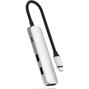 Hurtownia GSM - Satechi adaptor multiport USB-C Slim 4-in-1 4K USB-C / 2xUSB-A, USB-C, 4K HDMI argintiu - STH172 - {ean13} - Hurt