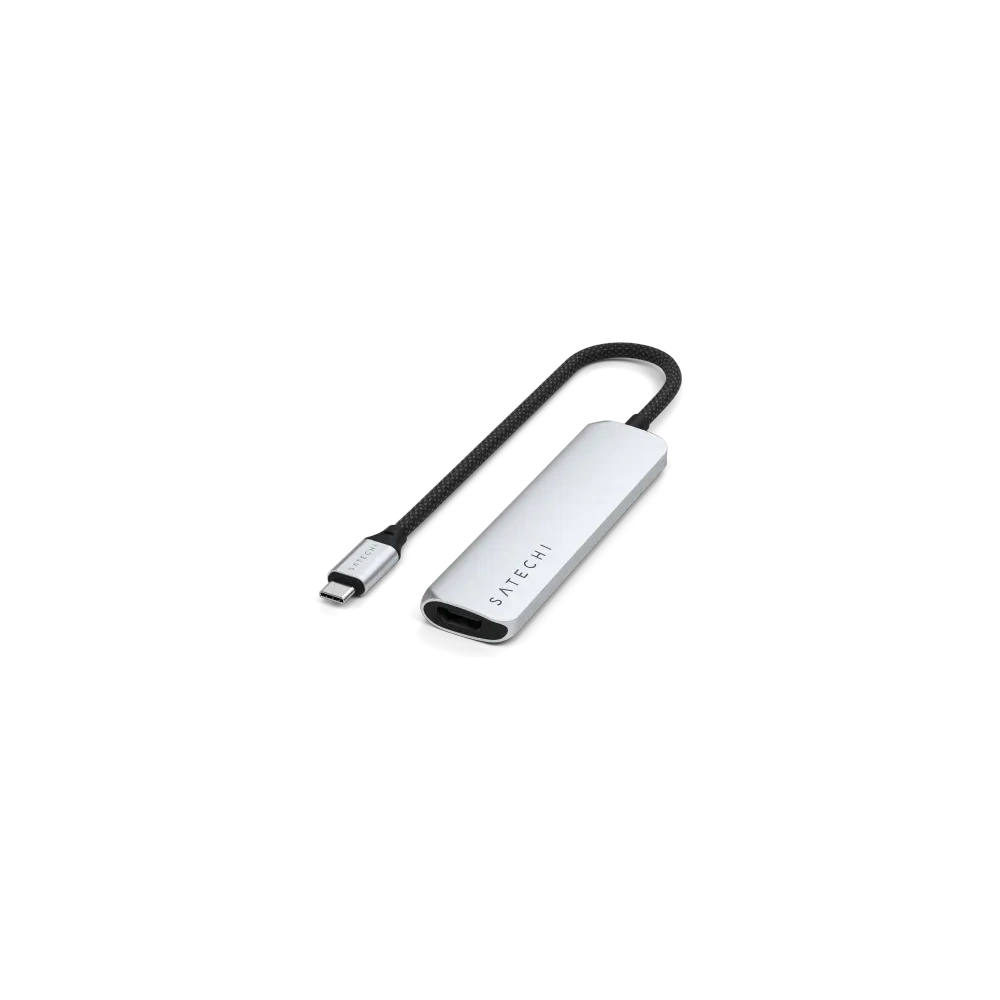 Hurtownia GSM - Satechi adaptor multiport USB-C Slim 4-in-1 4K USB-C / 2xUSB-A, USB-C, 4K HDMI argintiu - STH172 - {ean13} - Hurt