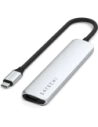 Hurtownia GSM - Satechi adaptor multiport USB-C Slim 6-in-1 USB-C / 2xUSB-A, USB-C, 4K HDMI, cititor de carduri argintiu - STH173 - {ean13} - Hurt