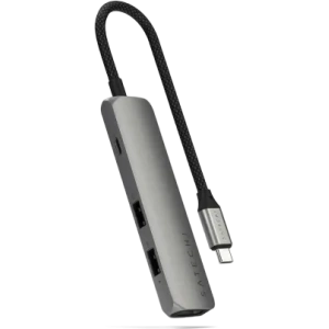 Hurtownia GSM - Satechi adaptor multiport USB-C Slim 4-in-1 HUB USB-C / 2xUSB-A, USB-C, 4K HDMI gri spațial - STH174 - {ean13} - Hurt