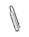Hurtownia GSM - Satechi adaptor multiport USB-C Slim 7-in-1 cu Ethernet USB-C / 2xUSB-A, USB-C PD, HDMI 4K, cititor de carduri, Ethernet argintiu - STH175 - {ean13} - Hurt