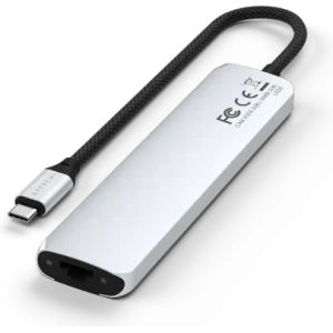 Hurtownia GSM - HUB Satechi 7-in-1 USB-C Slim Multiport Adaptér s Ethernetem USB-C / 2xUSB-A, USB-C PD, HDMI 4K, čtečka karet, Ethernet stříbrný - STH175 - {ean13} - Hurt