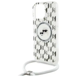 Hurtownia GSM - Etui Karl Lagerfeld KLHMP16LHCKCKLCT Apple iPhone 16 Pro tvrdý obal IML Crossbody Monogram Karl & Choupette Head MagSafe transparentní - KLD21860 - {ean13} - Hurt